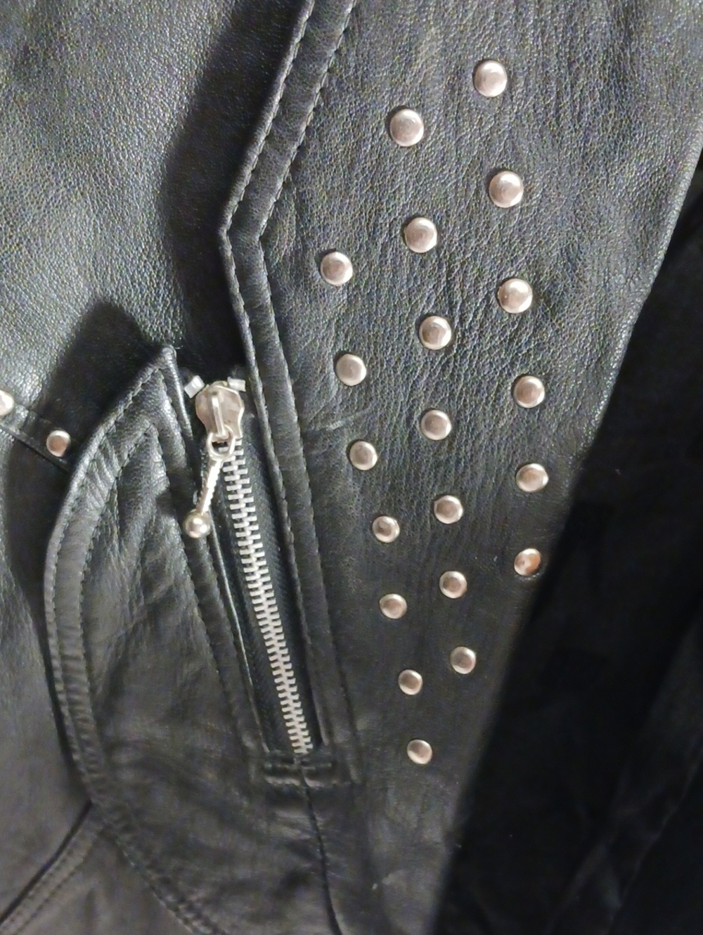 Leather Biker Jacket Women's Small - Picture 4 of 6